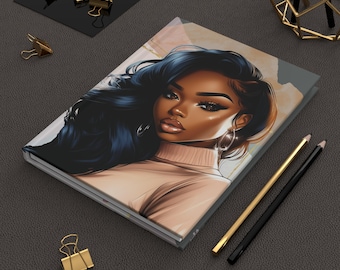 Empowering Black Women Matte Journal: Lined Pages
