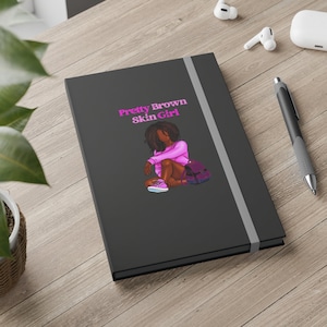 Pretty Brown Girl Hardcover Notebook - Ruled