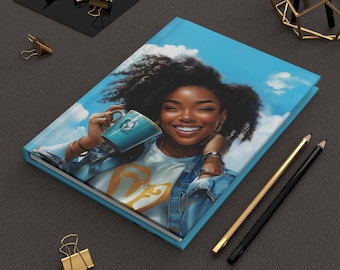Empowering Black Women Becoming Matte Journal: Blue Sky Design