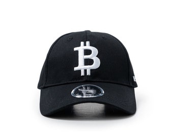 Black Designer Bitcoin Hat with 3D Embroidery for BTC Fans