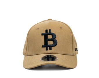 Dark Khaki Bitcoin Hat with 3D Embroidery for The BTC Fans