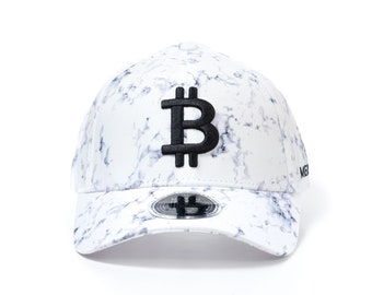 Marble Designer Bitcoin Hat with 3D Puff For BTC Lovers