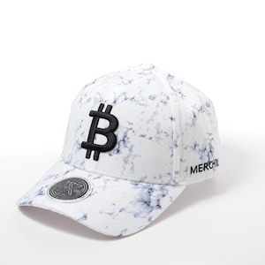 Marble Designer Bitcoin Hat with 3D Puff For The BTC Fans