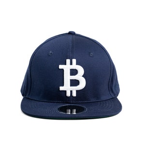 Navy Bitcoin Flat Brim Adjustable for the BTC Fans