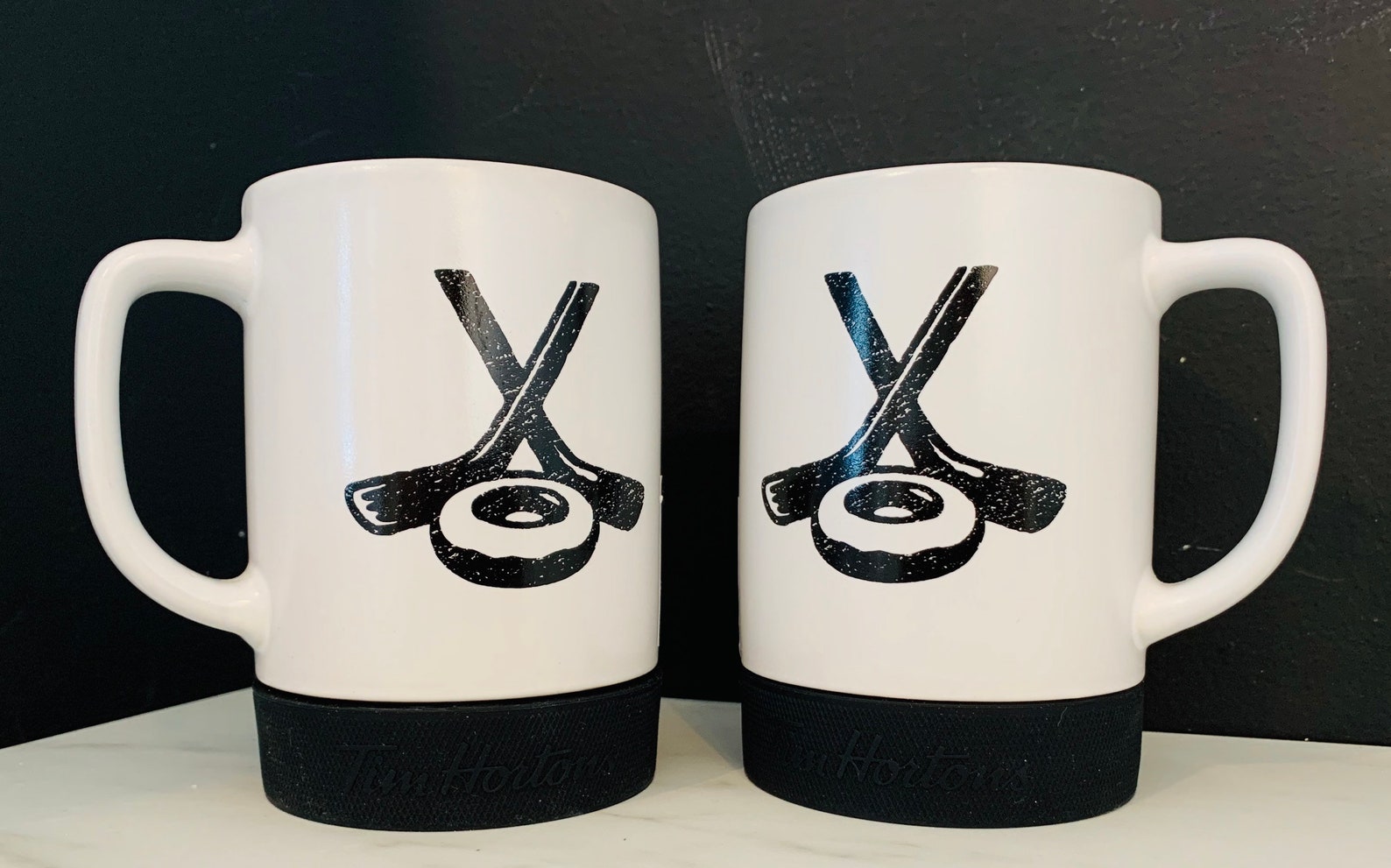 Set of 2 Tim Hortons Coffee Mugs New 2018 Hockey Puck Mug Etsy