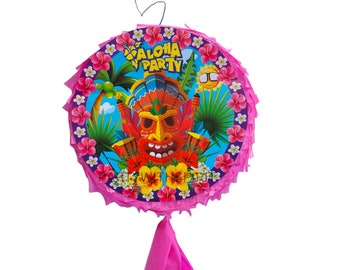 Aloha Party Tiki theme piñata, Hawaiian