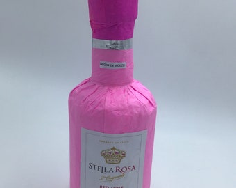 Mini pink alcohol  piñata bottle for parties , Bachelorette