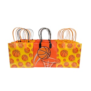 12 basketball theme bags,  gift bags, Candy bags , favor bags,   giveaways