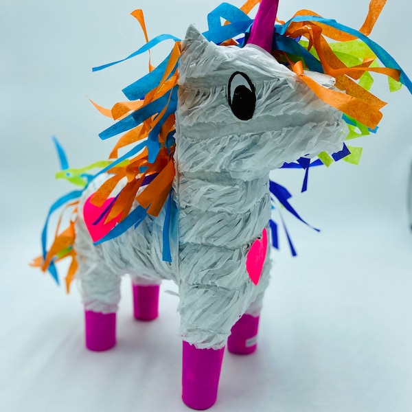 Mini size unicorn piñata , unicorn party , rainbow,  unicorn