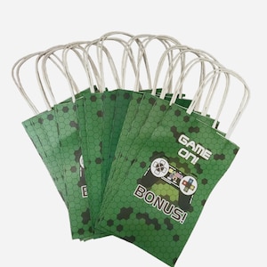 12 gamer goodie bags, candy bags, favor bags , gift bags ,