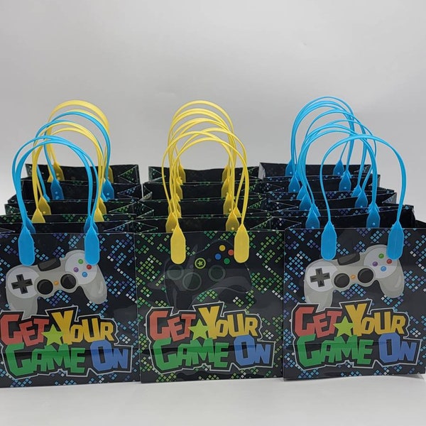 12 gamer goodie bags, candy bags, favor bags , gift bags