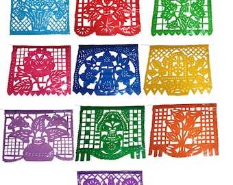 18ft Papel picado mexicano / Banner / fiesta / flores