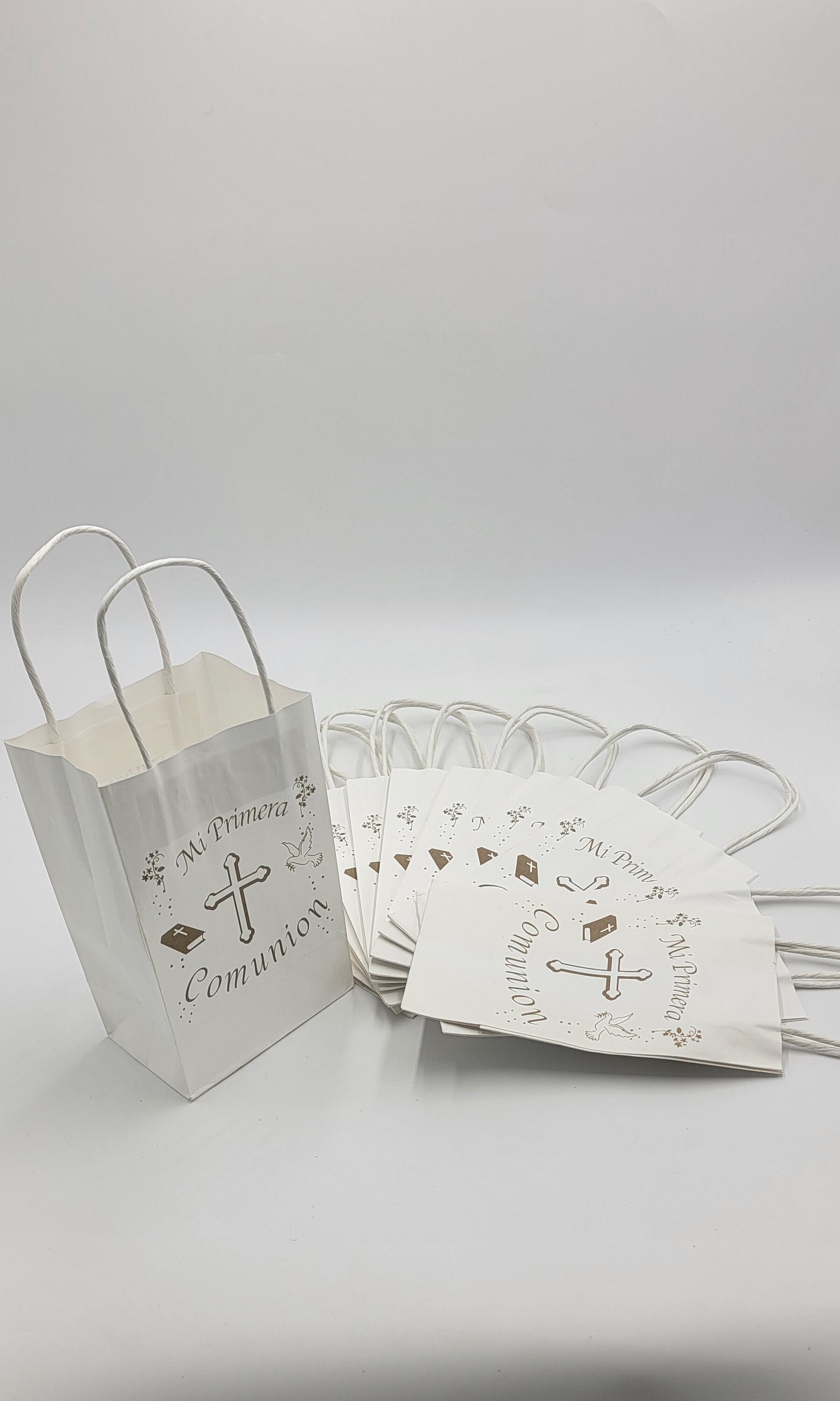 25 Primera Comunión favorece las bolsas de regalo con cinta de satén, arco  y nombre personalizado Elegante regalo personalizado de la 1ª comunión para  niñas o niños -  México