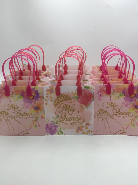 12 Mis Quince Años Favor Bags Gift Bags Goodie Bags Candy Etsy