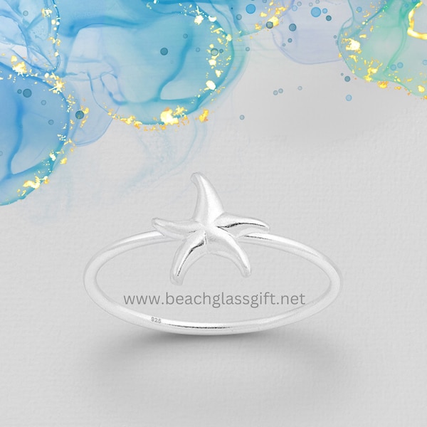 Dainty Sterling Silver Starfish Ring | Promise Ring/Graduation/Birthday/Summer Beach/Cruise Vacation