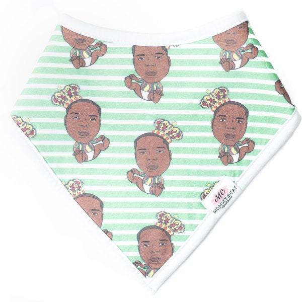 Biggie Bandana Bib | Bandana Bib| Hip Hop| Dossards graphiques| Hip Hop des années 90| Vêtements urbains pour bébés| Ancienne | Biggie Smalls | Nouveau | cadeau pour bébé Baby Shower