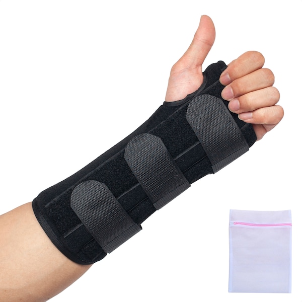 Adjustable Wrist Support Brace for Pain Relief and Carpal Tunnel Helps Relieve Tendinitis, Arthritis, Sprains with Mesh Laundry Bag