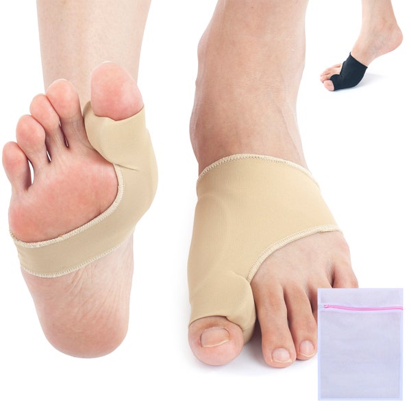 Silicone Big Toe Separator Bunion Corrector | Pain Relief Soreness, Blisters Overlapping Toes, Separator Unisex with Mesh Laundry Bag |