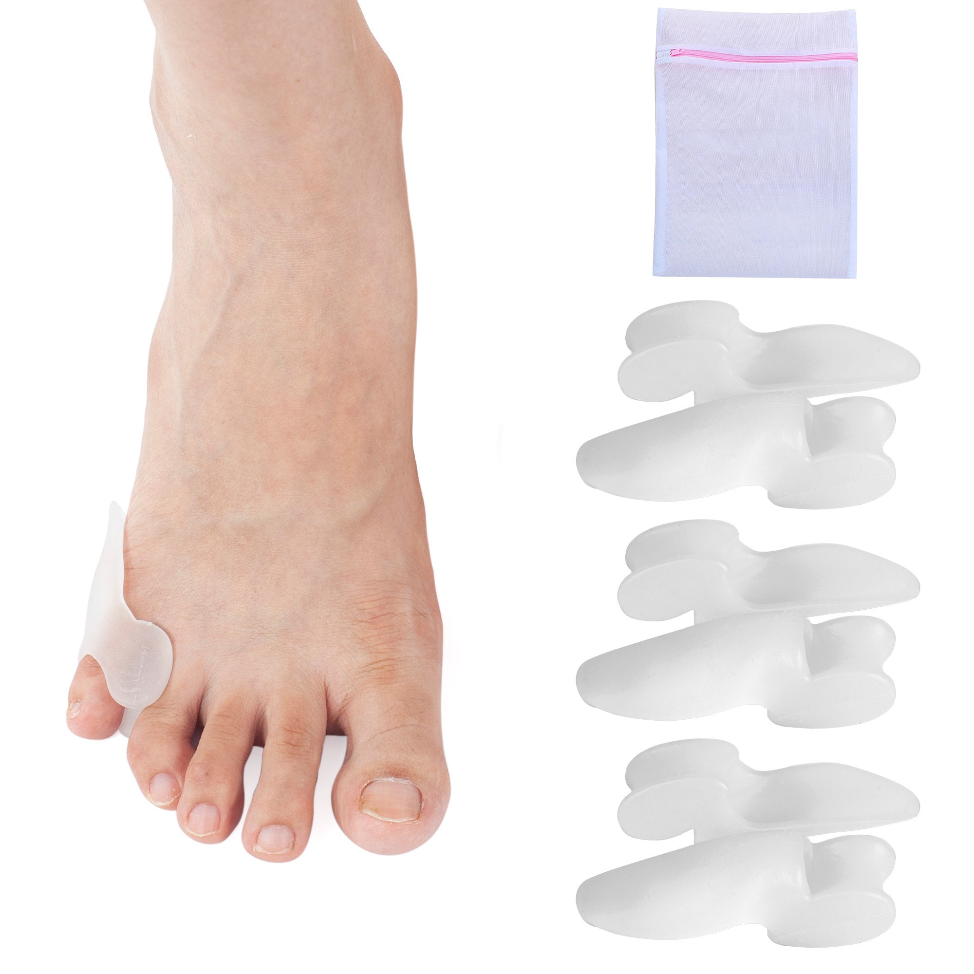 Forefoot Compression Sleeves, Bunion Comforter and Split Toe Alignment  Sleeve (Small/Medium) 