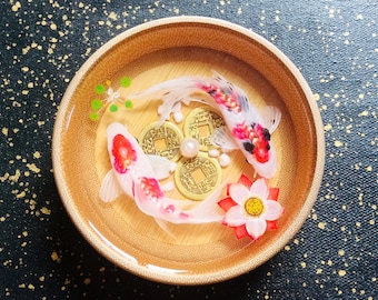 Pisces Koi Resin Painting,3D acrylic painting,Resin painting art,Personalized custom gifts,Surprise gift,Beautiful koi fish,Table decoration
