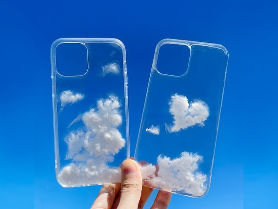 Cloud Clear Phone Case Resin Phone Case Patterns Can Be Customized  Handmade, iPhone X 11 12 13 Mini Pro Max Protective Case 