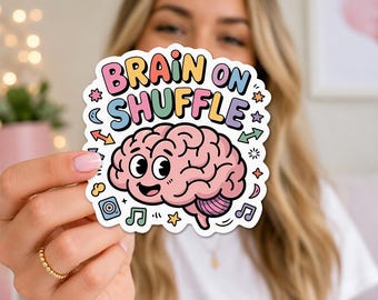 Funny ADHD Brain Vinyl Sticker: Neurodivergent Mental Health Gift
