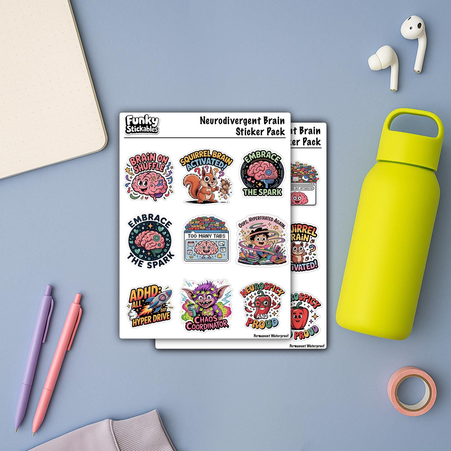 Neurodivergent Sticker Pack: ADHD, Autism, Mental Health - 18 ...