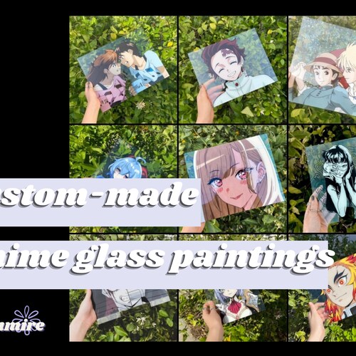 Custom MANGA Panel Anime Glass Painting Etsy