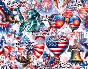 Merica Seamless Pattern