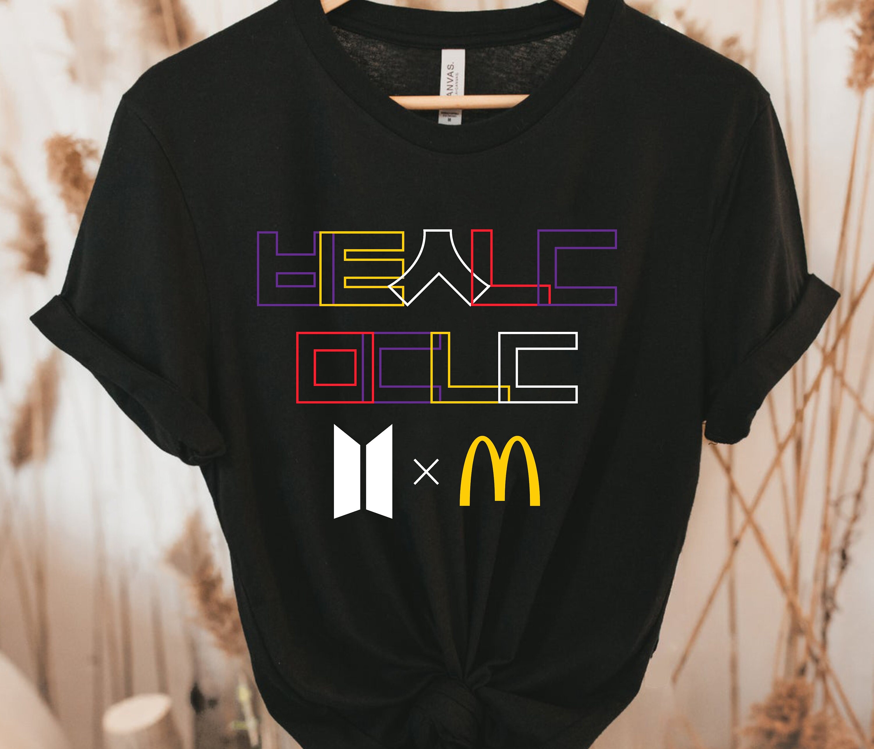 BTS X McDonalds Colloboration Korean Bangtan KPOP Unisex T