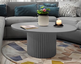 Round coffee table | round fluted table | black or white round coffee table | White round coffee table | coffee tables round | Many colours