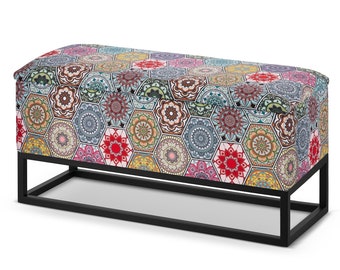 Trunk HANDMADE | bench with storage | upholstered chest | pouffe with storage | seat with storage | upholstered box | 100 of colors