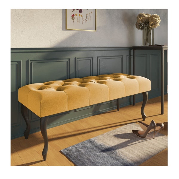 Banc couloir Pouf matelassé Assise rembourrée Banc