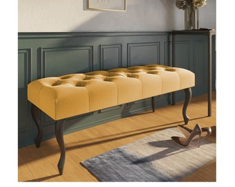 Banc couloir Pouf matelassé Assise rembourrée Banc