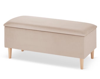 Trunk HANDMADE | bench with storage | upholstered chest | pouffe with storage | seat with storage | upholstered box | 100 of colors