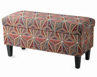 Trunk HANDMADE | bench with storage | upholstered chest | pouffe with storage | seat with storage | upholstered box | 100 of colors