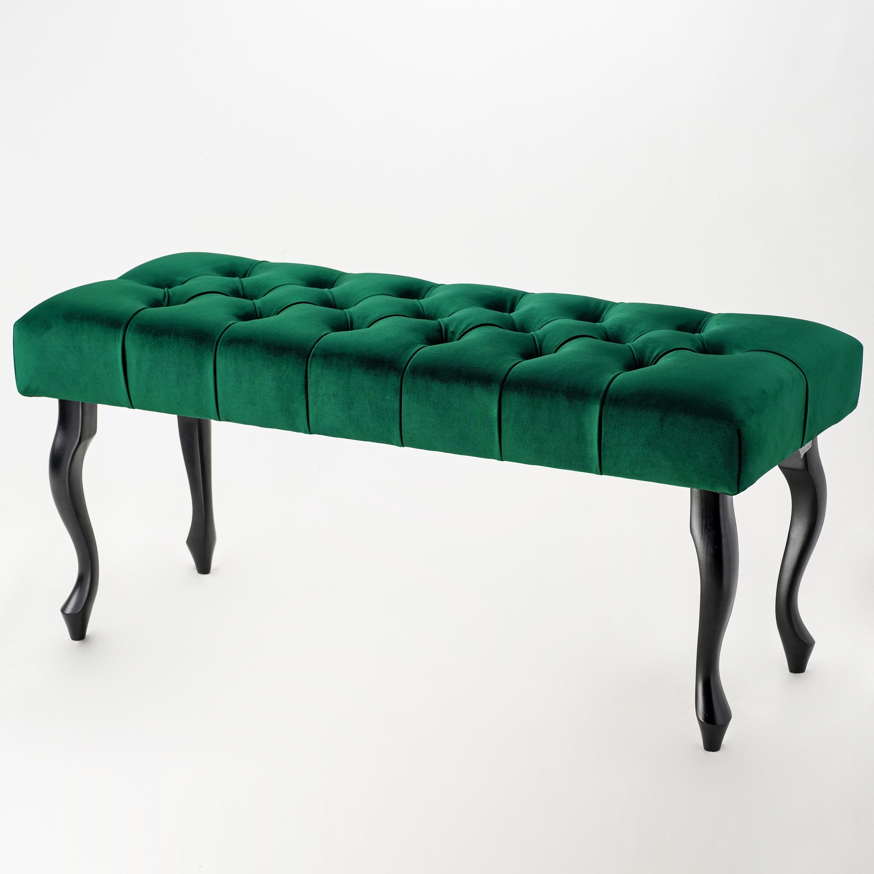 HANDMADE Bench Footstool Pouffe Stool Foot Hallway Seat Green Etsy