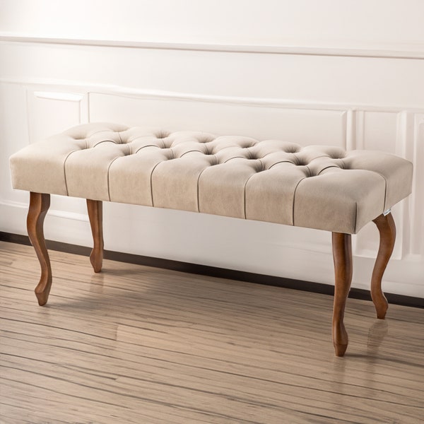 Banc couloir Pouf matelassé Assise rembourrée Banc