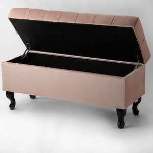 Kufer RĘCZNIE WYKONANY pufa ze schowkiem skrzynia tapicerowana chesterfield ławka ze skrzynią siedzisko ze schowkiem zdjęcie 3