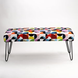 Banc En Métal Pouf Industriel Meubles Rembourrés Pouf Fait Main Couloir Siège à motifs LOFT bench4home image 3