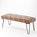Bench Metal Industrial Geometric Pouf Footstool Upholstered Handmade Pouffe Hallway Seat LOFT Upholstered bench Pin bench