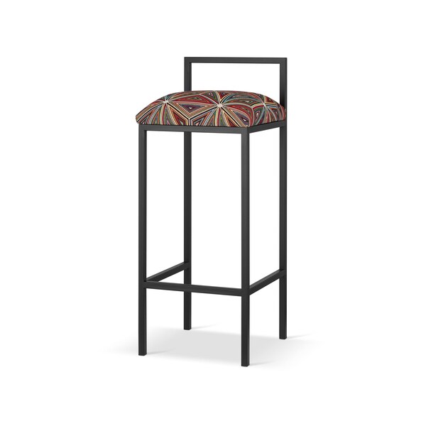 Industrial Bar Stool | HANDMADE | Counter stool| Hocker Premium Upholstered seat Loft - Metal bar stool Kitchen stool Upholstered Bar Stool