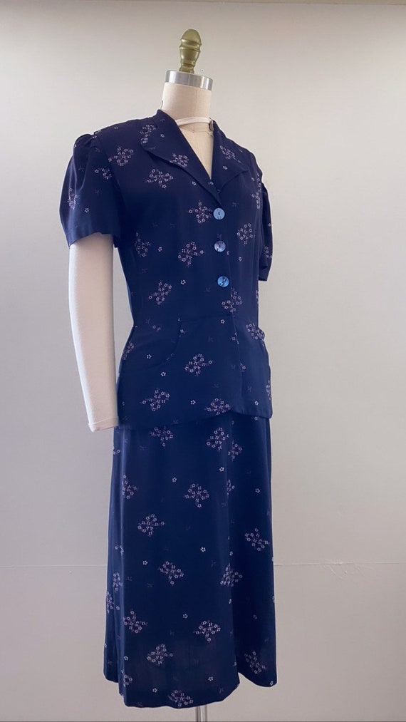 Late 1940s | early 1950s peplum dress - image 2