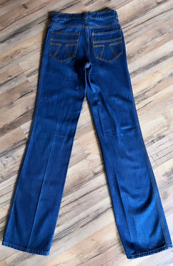 Late 70s/early 80s dark wash Levi’s Movin’On 501 … - image 3