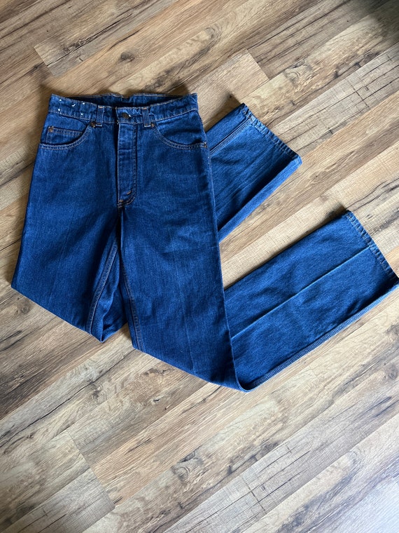 Late 70s/early 80s dark wash Levi’s Movin’On 501 … - image 1