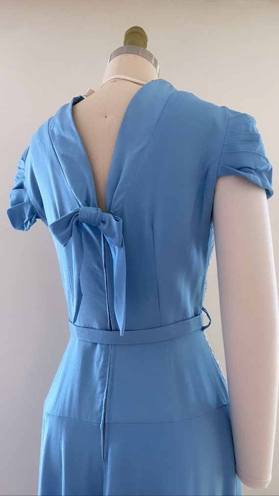 1950s cornflower blue drop waist Cinderella dress - image 9