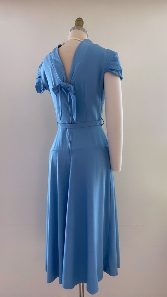 1950s cornflower blue drop waist Cinderella dress - image 8