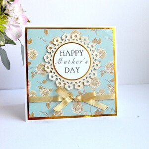 Carte personnalisée faite à la main de fête des mères, carte de voeux heureuse de fête des mères, carte élégante