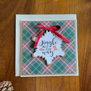 Carte de Noël faite à la main, 6x6 Jingle jusqu’au bout, Belle carte de vœux de vacances