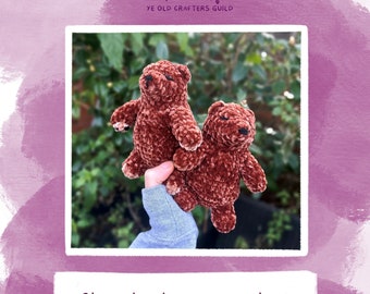Patrón de crochet de oso gordito inspirado en Djungelskog